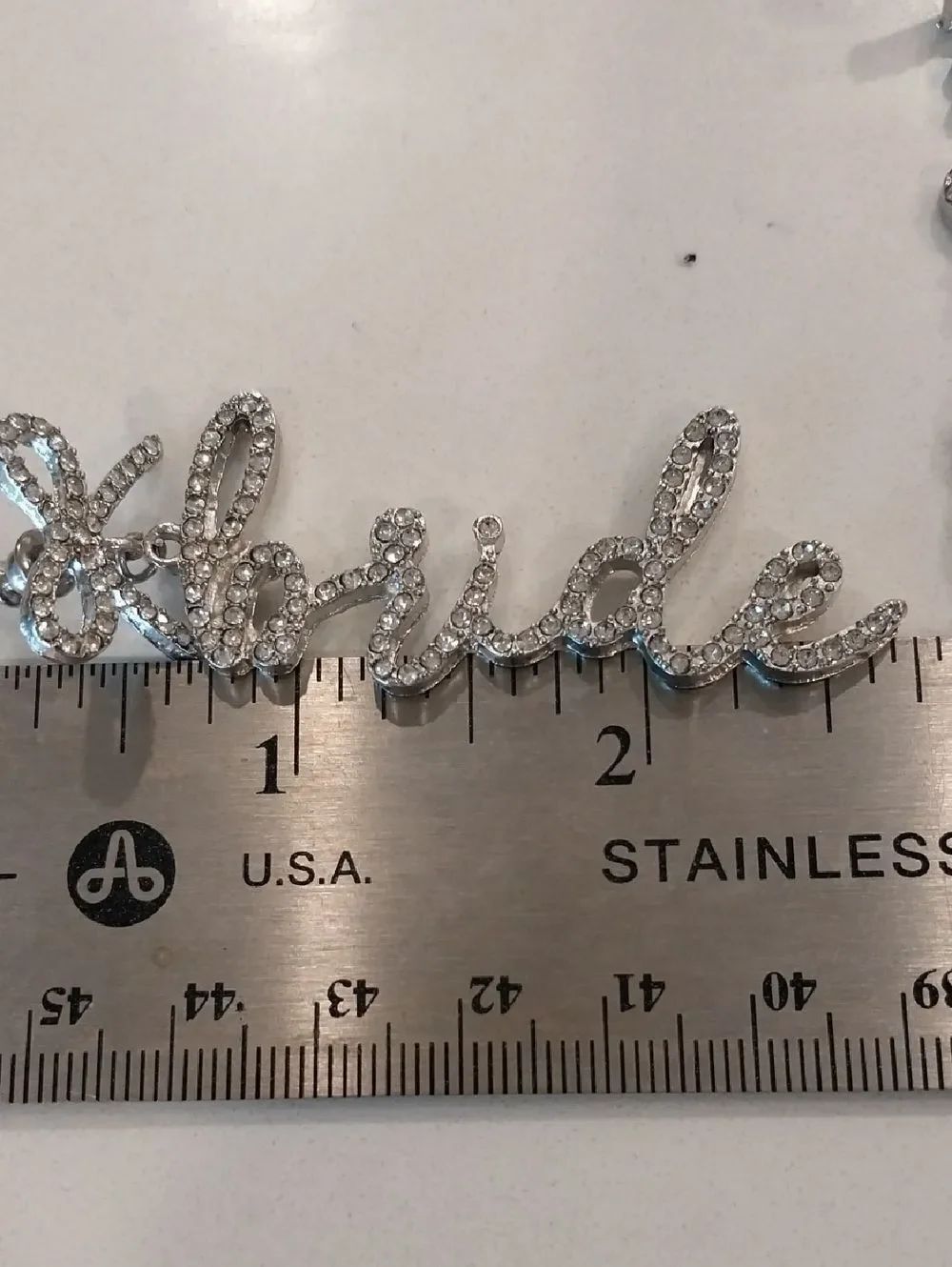 Rhinestone BRIDE Earrings...New